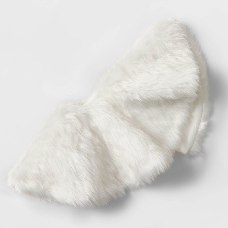 16" Faux Fur Mini Christmas Tree Skirt Cream - Wondershop™ | Target