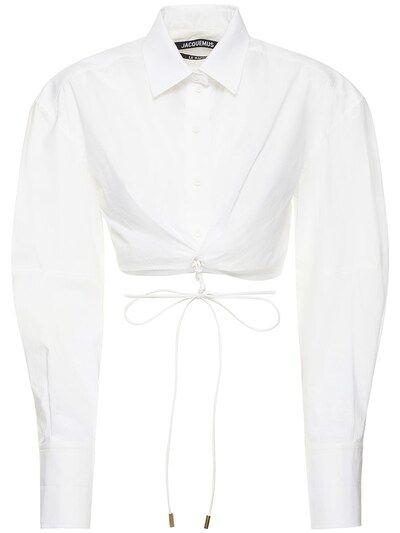 La chemise plidao cropped poplin shirt - Jacquemus - Women | Luisaviaroma | Luisaviaroma