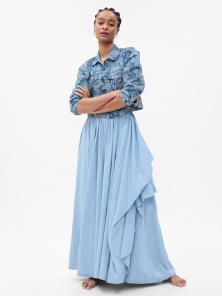 Gap × LoveShackFancy Floral Icon Denim Jacket with Washwell | Gap (US)