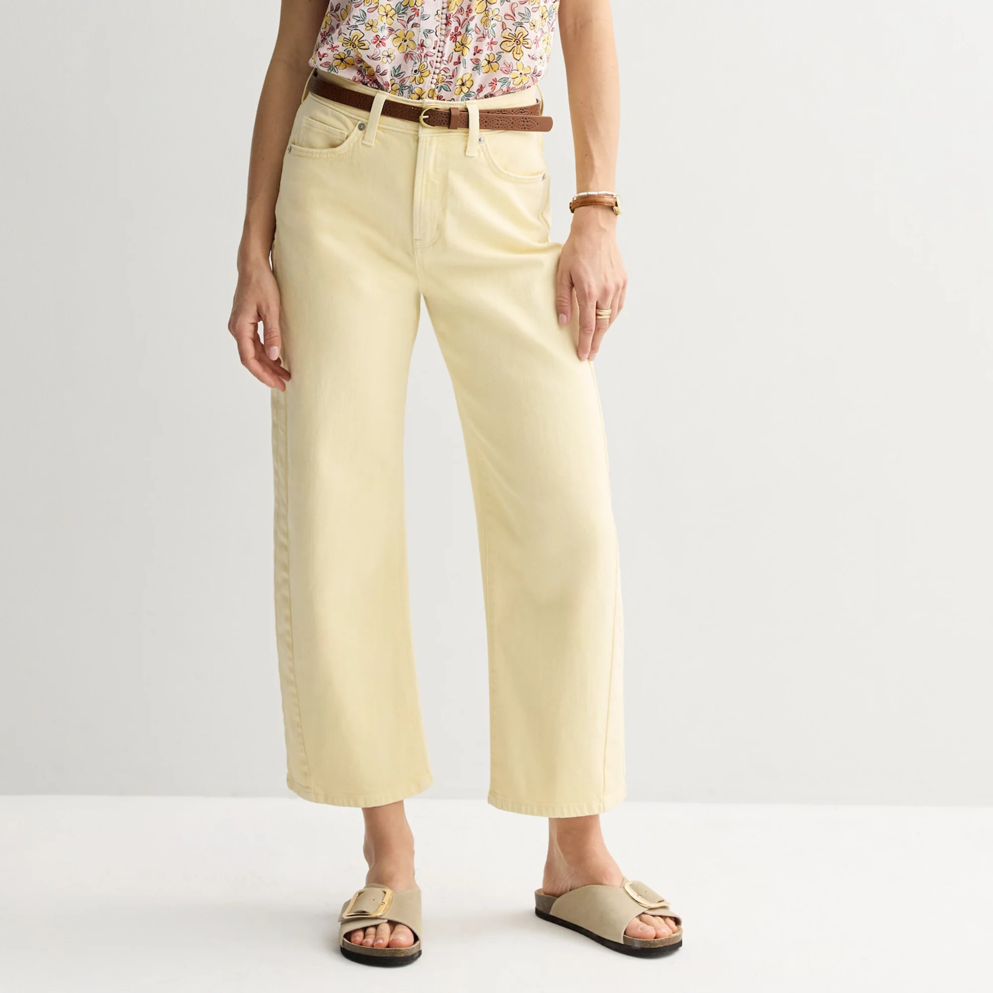 Women's Sonoma Goods For Life® High Rise Barrel Ankle Jeans | Kohl's