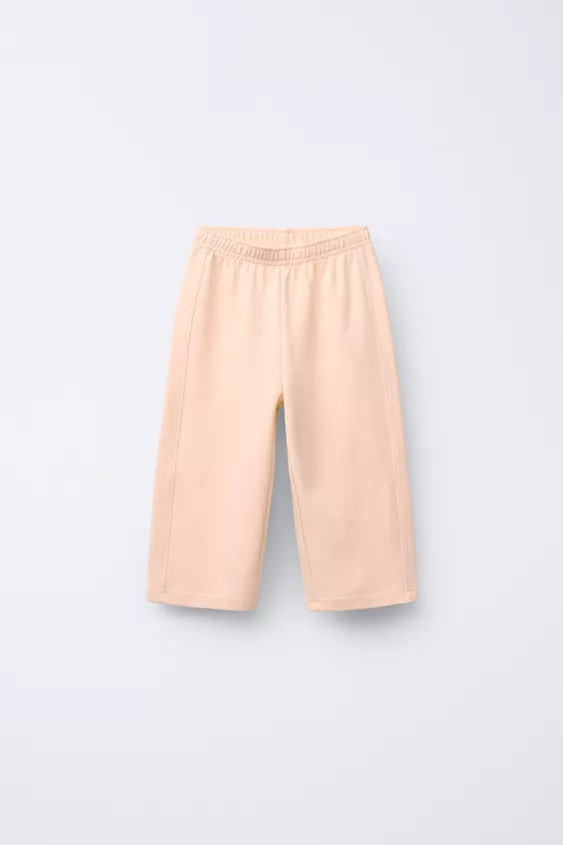 WIDE-LEG INTERLOCK TROUSERS | Zara Canada