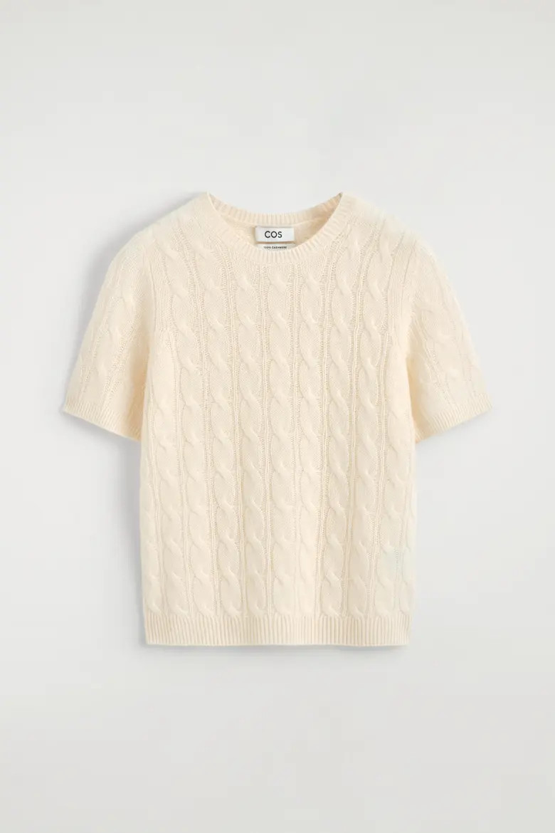 COS Cable-knit Cashmere T-shirt (Women) | Nordstrom | Nordstrom