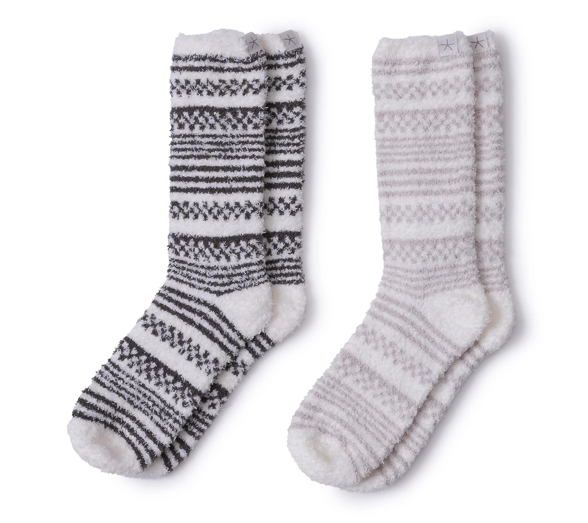 Barefoot Dreams CozyChic Checkered Stripe Sock et | QVC