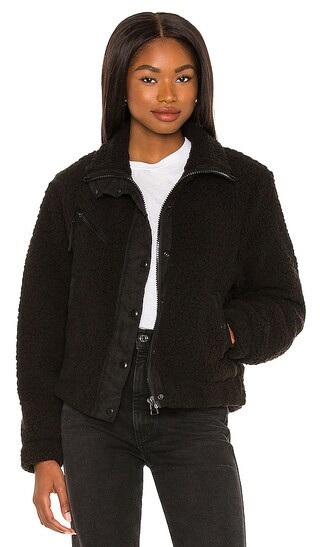 High Collar Sherpa Jacket in Soma Life | Revolve Clothing (Global)