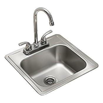 Kindred Essentials All-in-One Kit 15-inch x 15-inch x 6-inch Deep Drop-In Bar or Utility Sink in ... | Amazon (US)