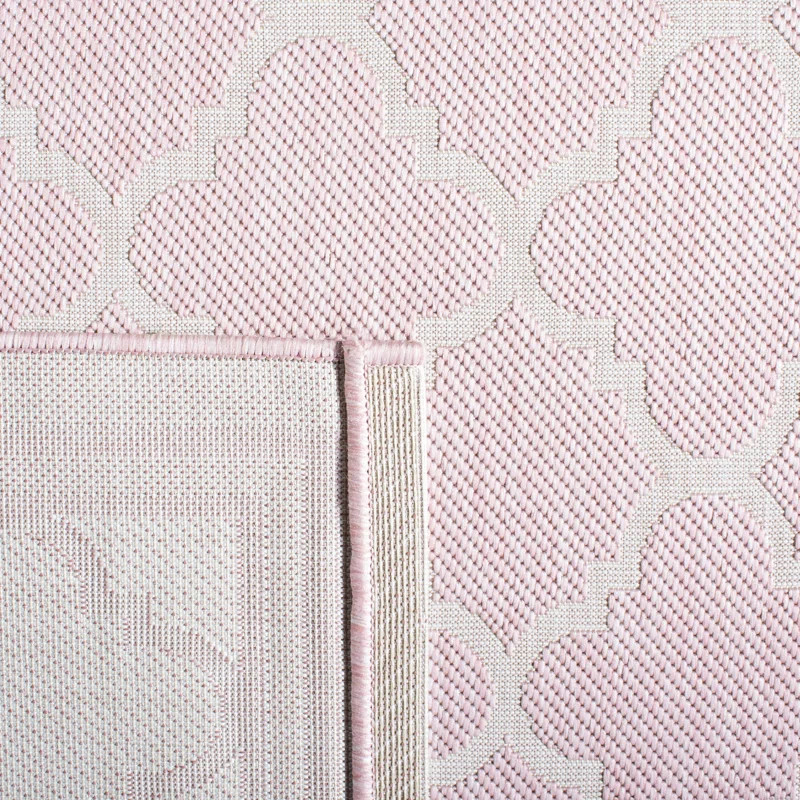 Brinnley Machine Woven / Power Loomed Pink Indoor/Outdoor Rug | Wayfair North America