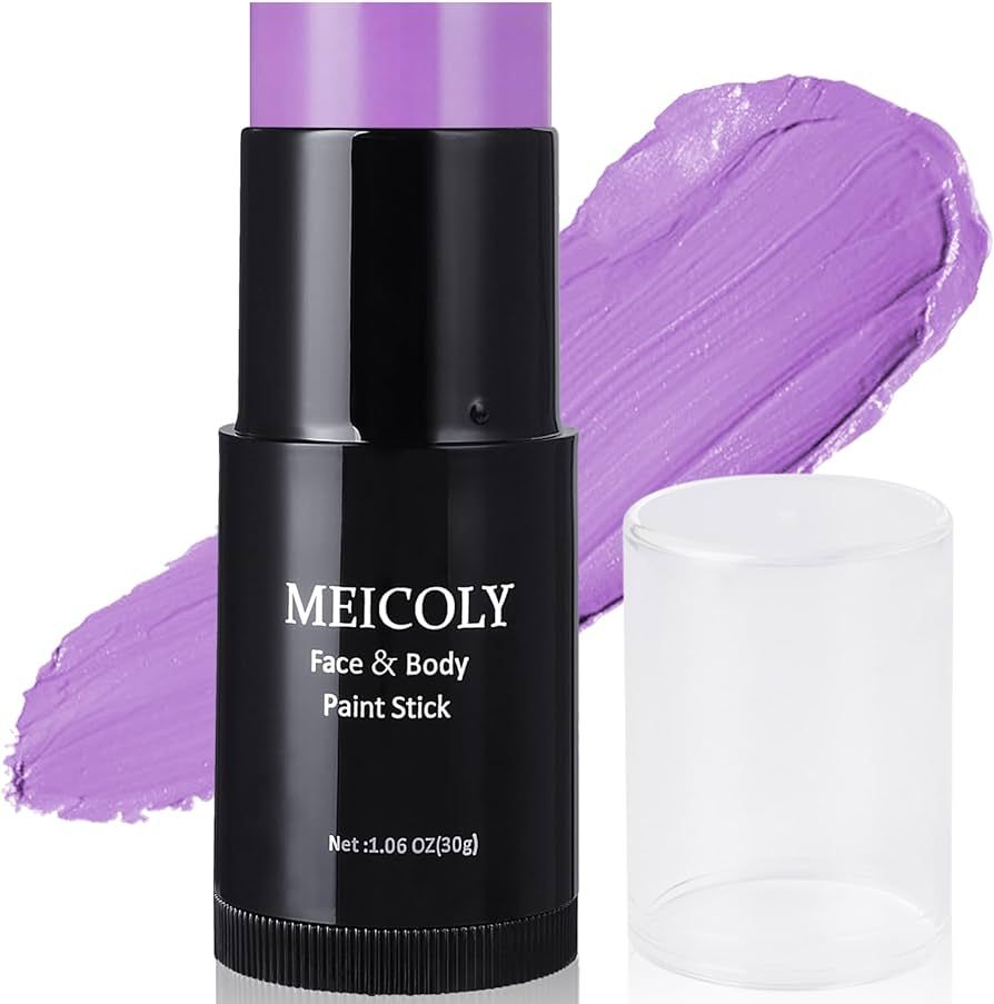 MEICOLY Purple Face Paint Stick(1.06 Oz),Cream Lavender Periwinkle Body Paint ,Sweatproof Waterpr... | Amazon (US)