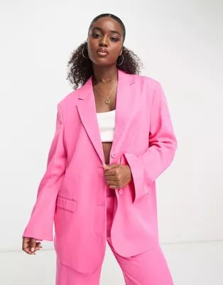Monki blazer in bright pink - part of a set | ASOS (Global)