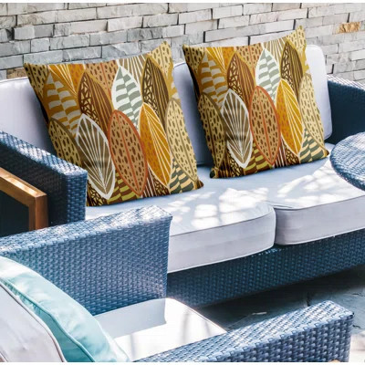 Fallo Fall Leafs Indoor/Outdoor Square Pillow | Wayfair North America