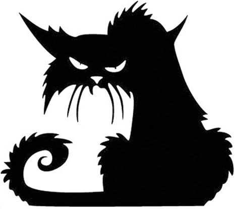 Coolayoung Black Cat Wall Sticker, 15 x 17inches DIY Halloween Removable Decal for Door Window Ro... | Amazon (US)
