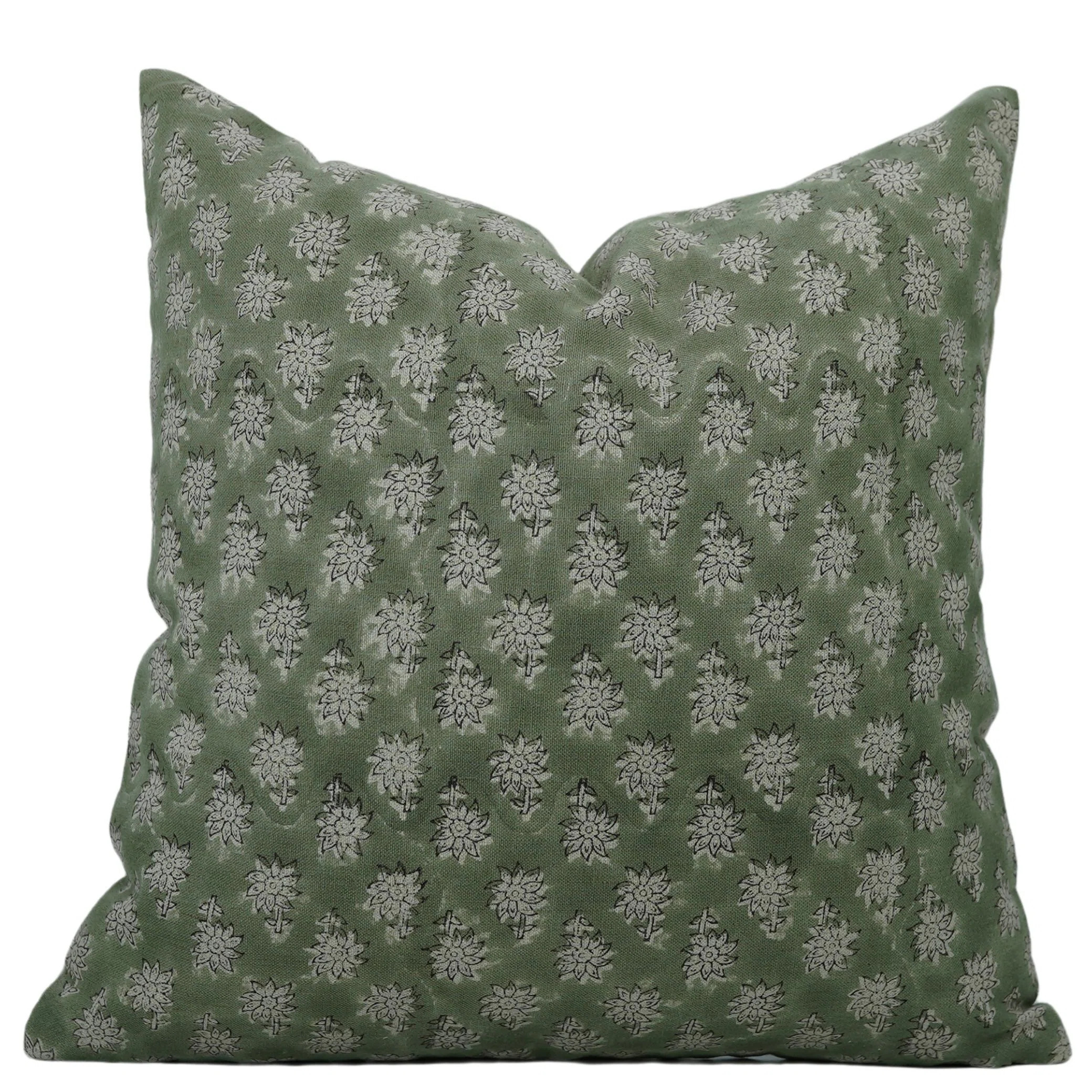 Fabdivine Hand Block Printed Linen Pillow Cover Artisan Decorative Cushion for Sofa & Bed Jasmeen... | Wayfair North America