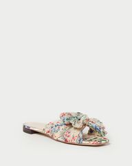 Daphne Tan Floral Bow Slide | Loeffler Randall