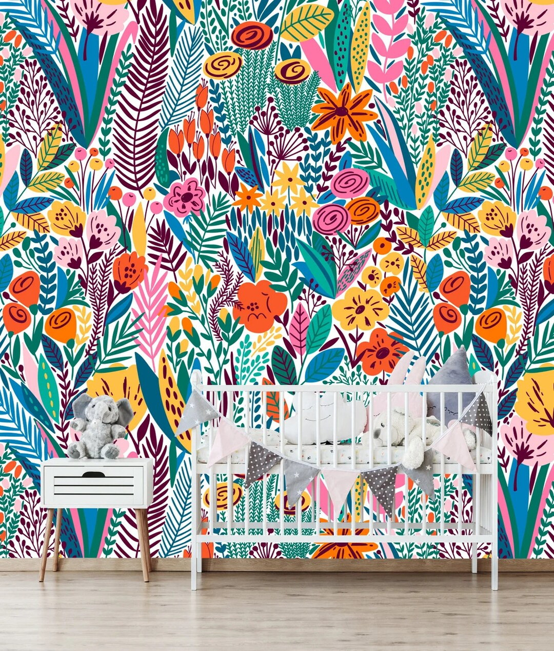 Bright Tropical Leaf Removable Wallpaper Scandinavian - Etsy | Etsy (US)