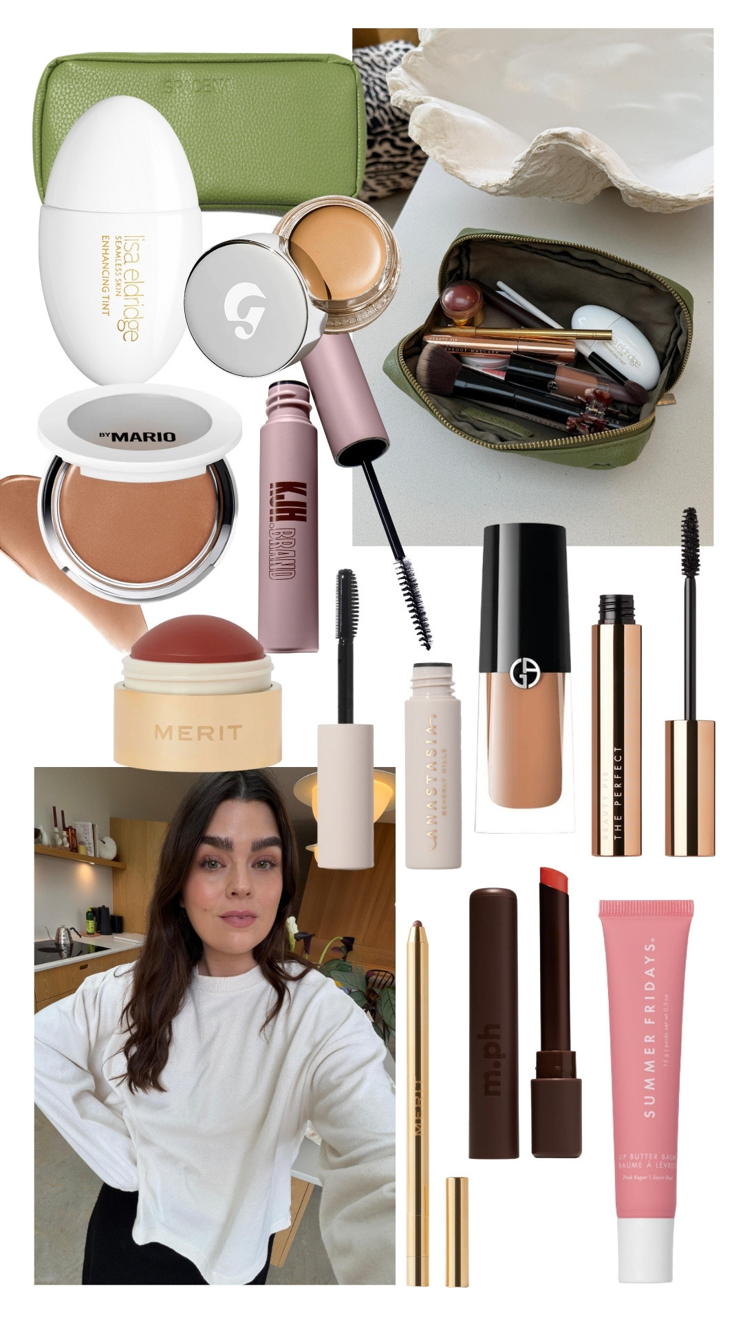 What’s in my makeup bag...

Lisa Eldridge Seamless Skin Tint, shade T8
Glossier Stretch Concealer, shade L2
Lisa Eldridge Concealer, shade 4
Make Up byMario SoftSculpt, shade Medium
Merit Flush Balm, shade Redux
Anastasia BeverlyHills Brow Gel
KJH Nano Set Brow Gel
Beauty Pie Waterproof Mascara
Armani eye tint, shade 22M
Summer Fridays Lip Balm
Merit Lip Liner, shade beverly hills
M.PH Lip Ciggy, shade Slow Burn

#LTKbeauty #LTKspring