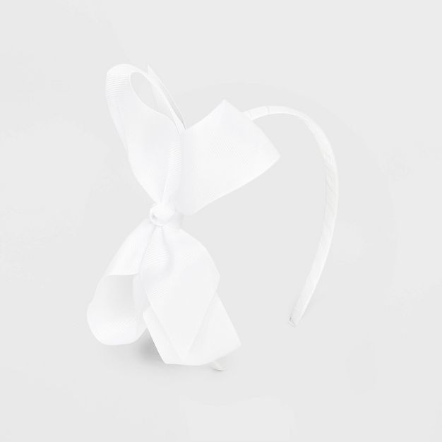 Girls' Solid Ribbon Bow Headband - Cat & Jack™ | Target