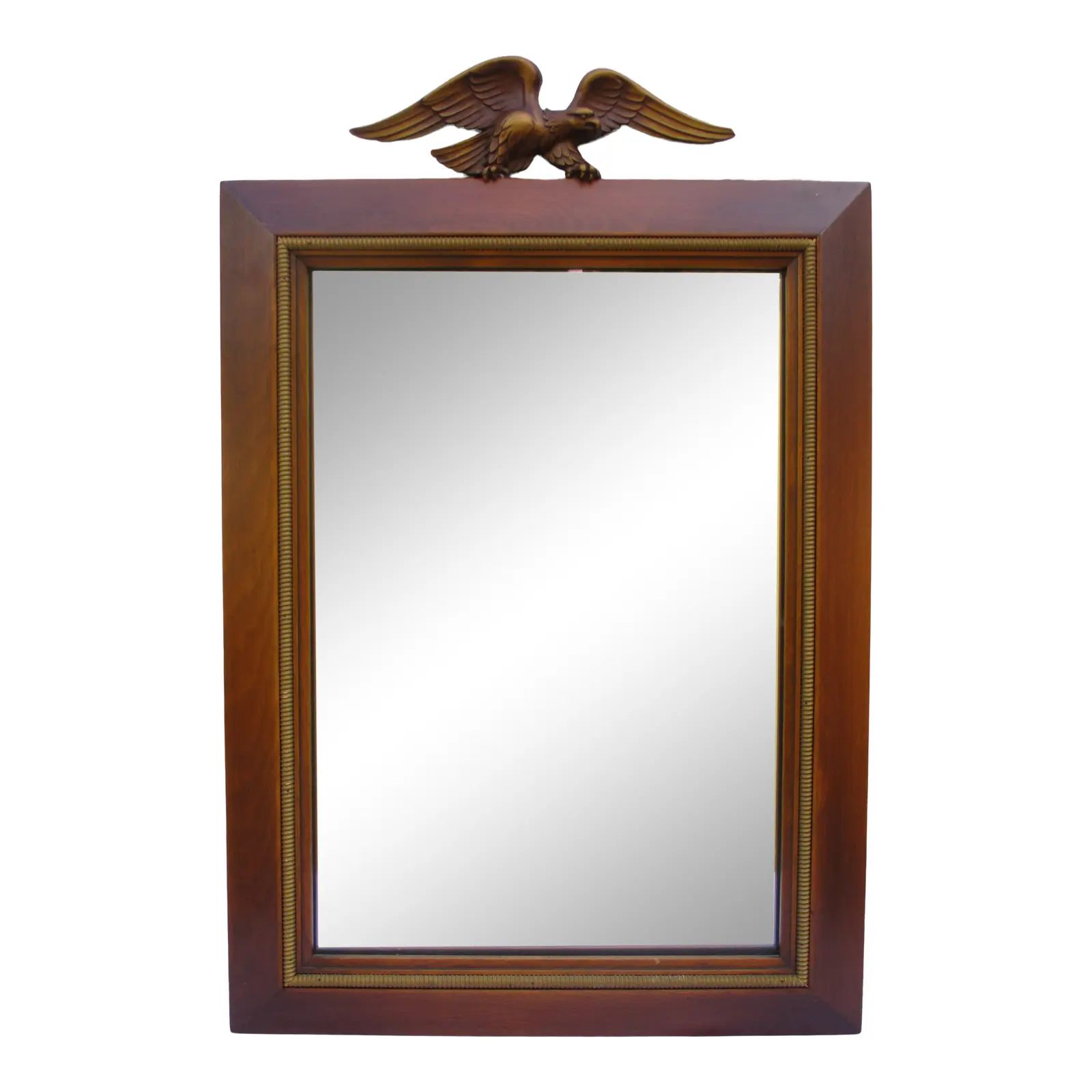 Federal Style Gilded American Eagle Mirror | Chairish