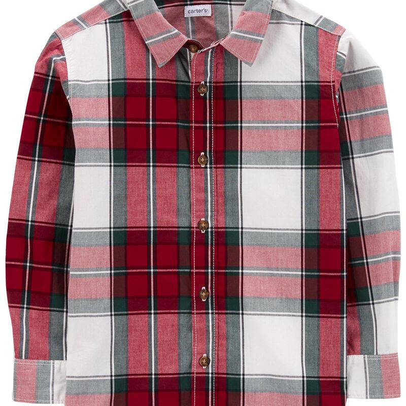 Kid Plaid Button-Front Shirt | Carter's