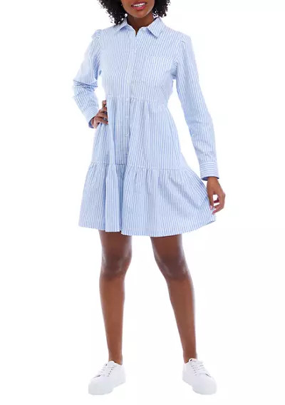 Crown & Ivy™ Women's Long Sleeve Button Down Dress | Belk