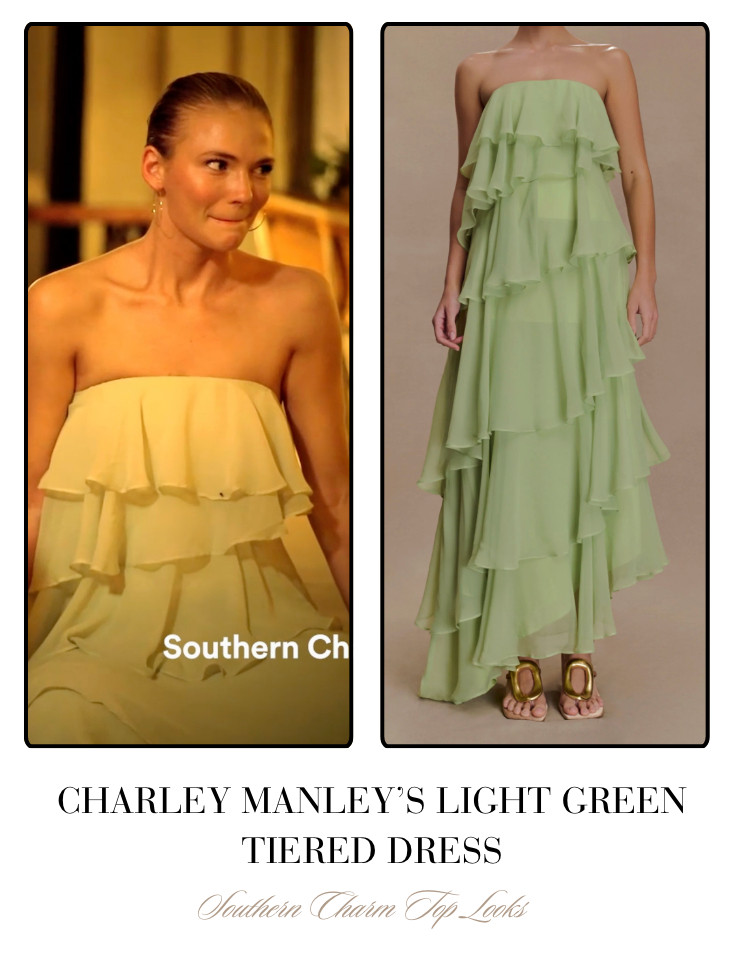Charley Manley's Light Green Tiered Dress 

 
