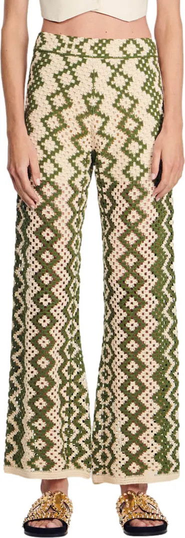 Henrik Open Stitch Straight Leg Pants | Nordstrom