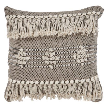 LR Home Zanthia Tribal Indoor Throw Pillow Black Natural 20" X 20" Pillow | Walmart (US)