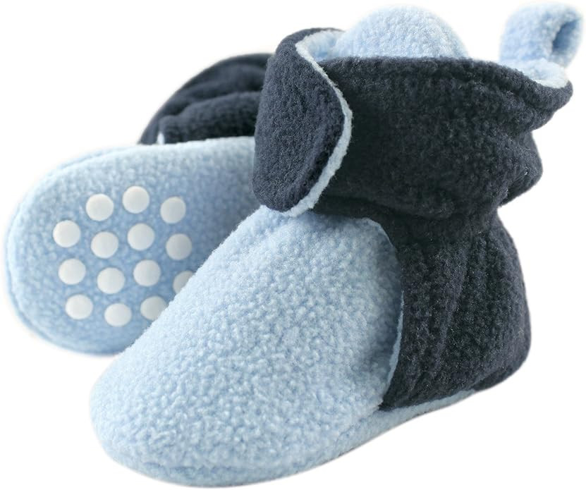 Luvable Friends Baby Girls' Cozy Fleece Booties | Amazon (US)