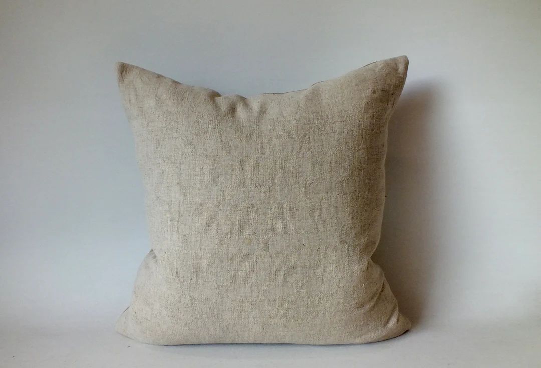 Beige Natural colour Linen hemp Cushion Bolster pillows Bed room living room sofa Chair decorativ... | Etsy (US)