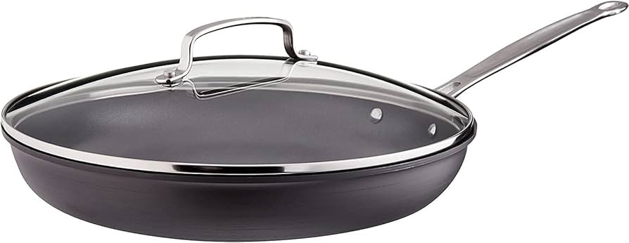 Cuisinart 12-Inch Skillet, Nonstick-Hard-Anodized with Glass Cover, 622-30GP1 | Amazon (US)