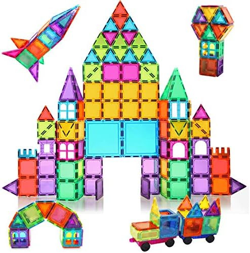 BMAG 120 PCS Magnetic Building Blocks, 3D Magnet Building Tiles, STEM Construction Building Set, Sta | Amazon (US)