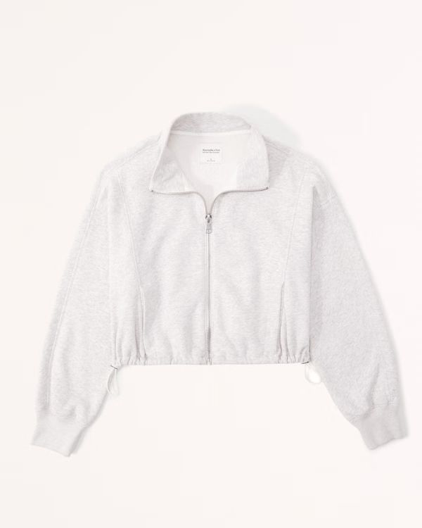 Women's Essential Cinched Full-Zip | Women's Tops | Abercrombie.com | Abercrombie & Fitch (US)