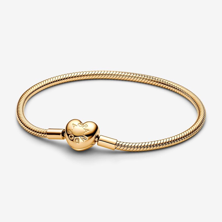 Pandora Moments Heart Clasp Snake Chain Bracelet | Pandora US