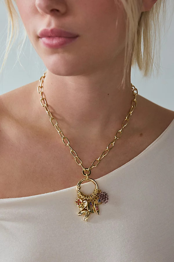 Charlie Clustered Charm Necklace | Urban Outfitters (US and RoW)