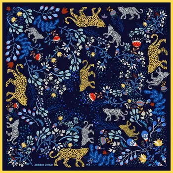 Silk Bandana of Amazon Rainforest Journey in Blue | Nordstrom