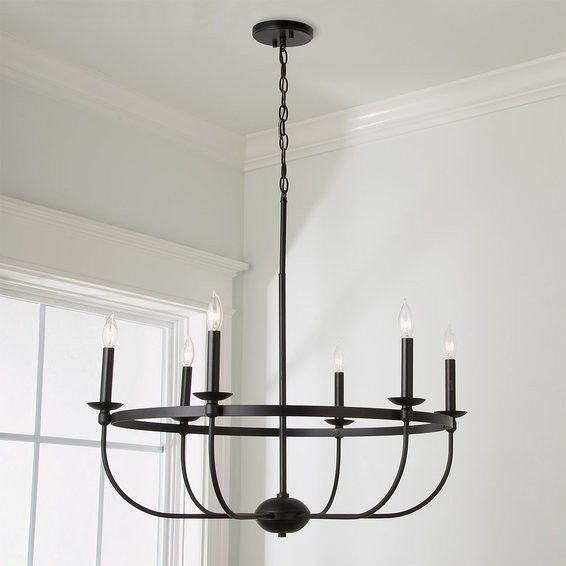 Simply Black Basket Chandelier - 6 light | Shades of Light