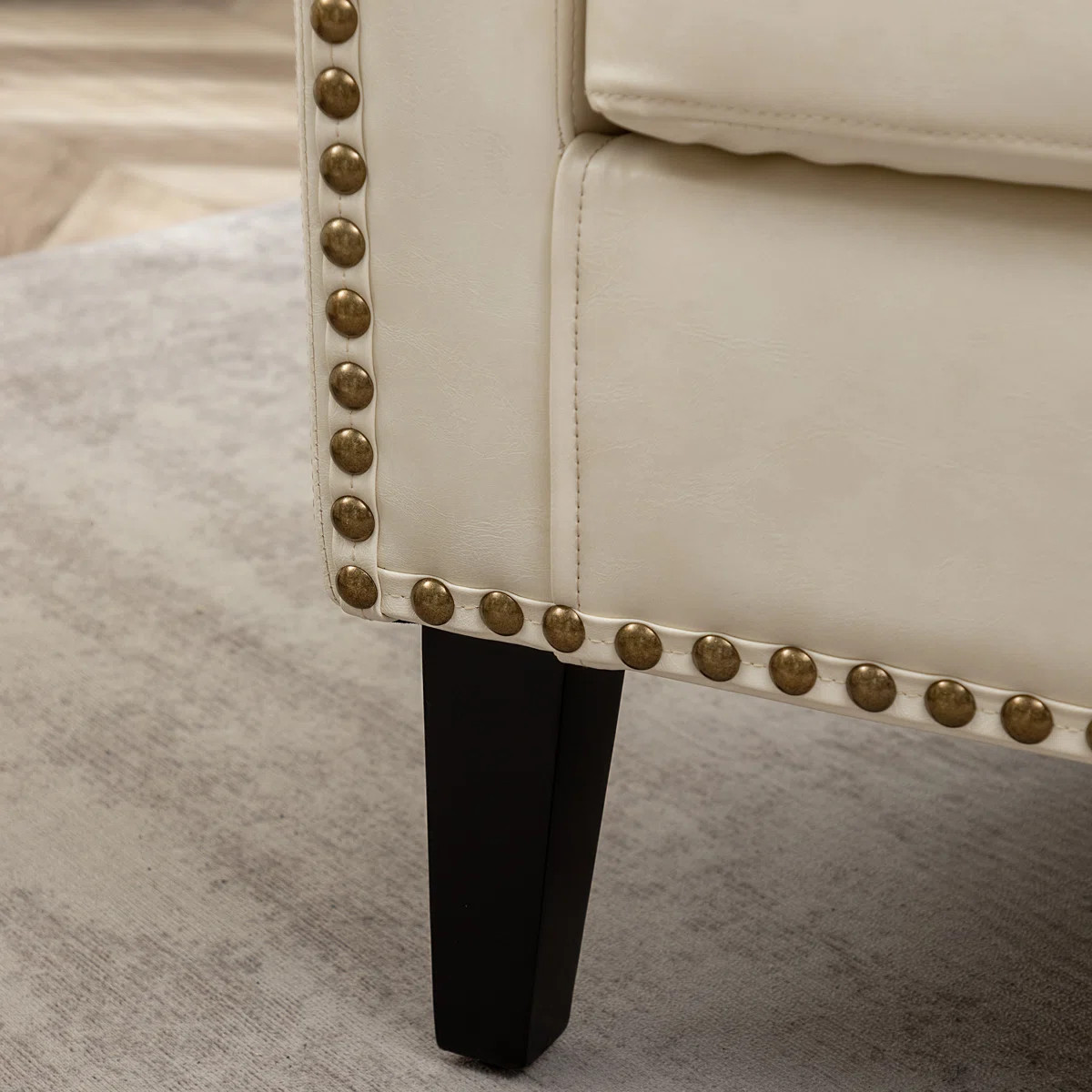 Boney 2- Piece 29" Wide Tufted Faux Leather Barrel Club Chair | Wayfair North America