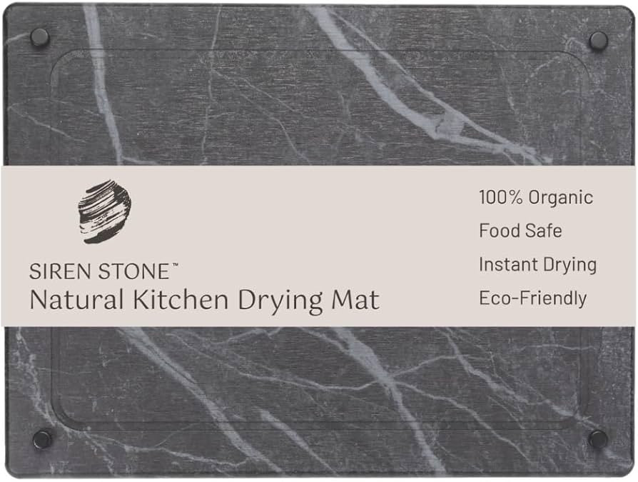 LARGE Natural Stone Dish Drying Mat for Kitchen Counter - Premium Diatomaceous Earth Mat | Quick ... | Amazon (US)