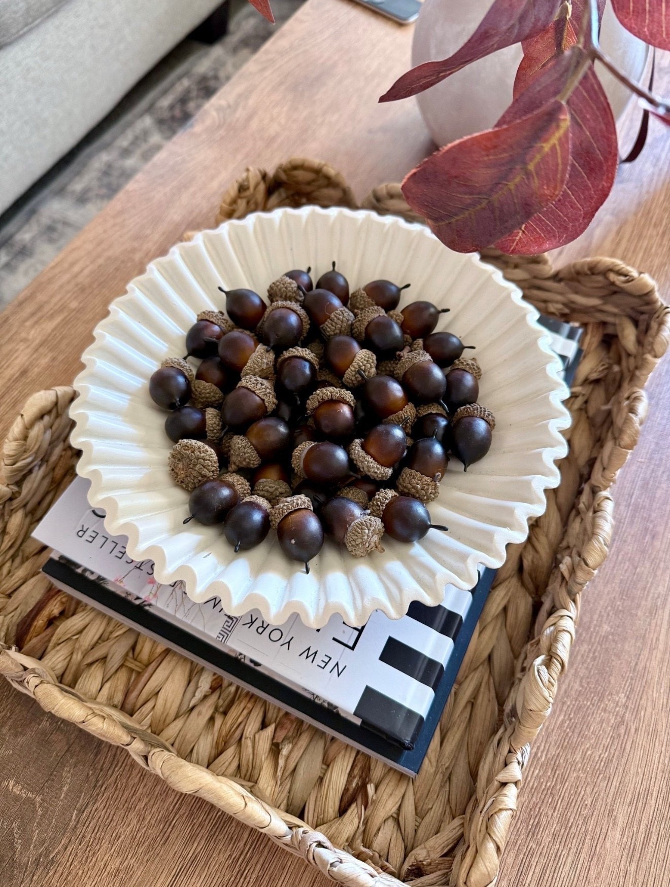 This simple yet elegant fall decor is perfect for a coffee table. Ruffle bowl from Walmar, just under $12 and the acorns are from Amazon, 50 pieces in a bag. Also $12. I intend to  use them for Thanksgiving and Christmas too. 



Thanksgiving table decor, fall table decor, acorns, ruffle bowl, affordable fall decor, fall decor under $15, budget friendly decor, Amazon fall decor 
#falldecor
#coffeetable

#LTKFindsUnder50 #LTKStyleTip #LTKHoliday

#LTKSeasonal #LTKSaleAlert #LTKHome