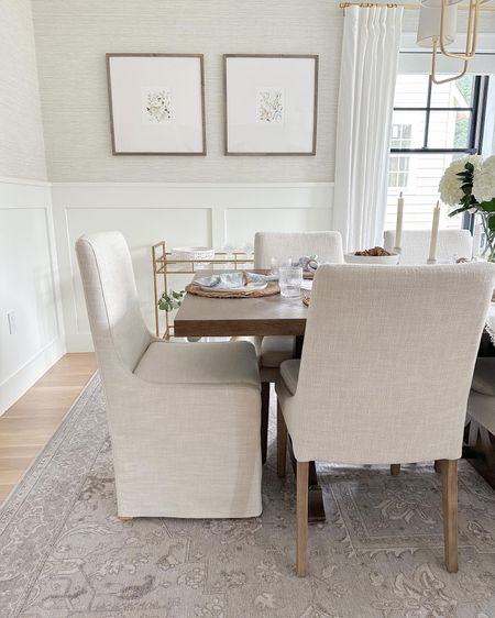 My slipcovered chairs are still in stock at TJ Maxx and Marshalls! Only $150 for these really pretty dining chairs - works great as an end chair or side chair. Performance fabric and you can remove the seat cushion to clean! 

#LTKhome #LTKsalealert #LTKstyletip