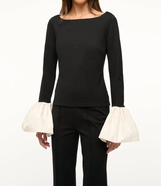 Paige Top In Black/ivory | Shop Simon