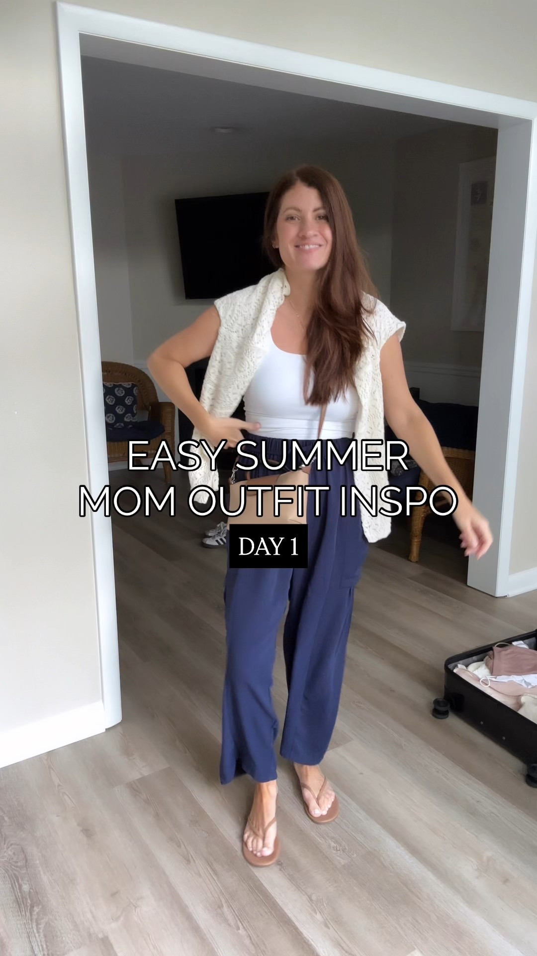 ✨Easy Summer Mom Outfits // Day One✨
Kicking off a new series with this casual-cute look that’s perfect for just about anything on your summer calendar 🙌🏼 I’m styling these lightweight Amazon pants (SO comfy), my go-to double lined tank, and the cutest crochet sweater that you can wear or drape for that effortless mom-on-the-go look. Finished it off with my fave Amazon crossbody and trusty Walmart sandals—because you know I’m all about cute and easy! 💛

👉 Comment SHOP for links sent straight to your DMs!

🛍 Follow @styledinasnap_ for more mom-style made simple!

#Walmart #WalmartFashion #AmazonFinds #MomStyle #EverydayStyle #EasyOutfits #SummerOutfits #OOTD #CasualStyle #AmazonFashion #AffordableStyle #StyledInASnap

#LTKStyleTip #LTKOver40 #LTKSeasonal