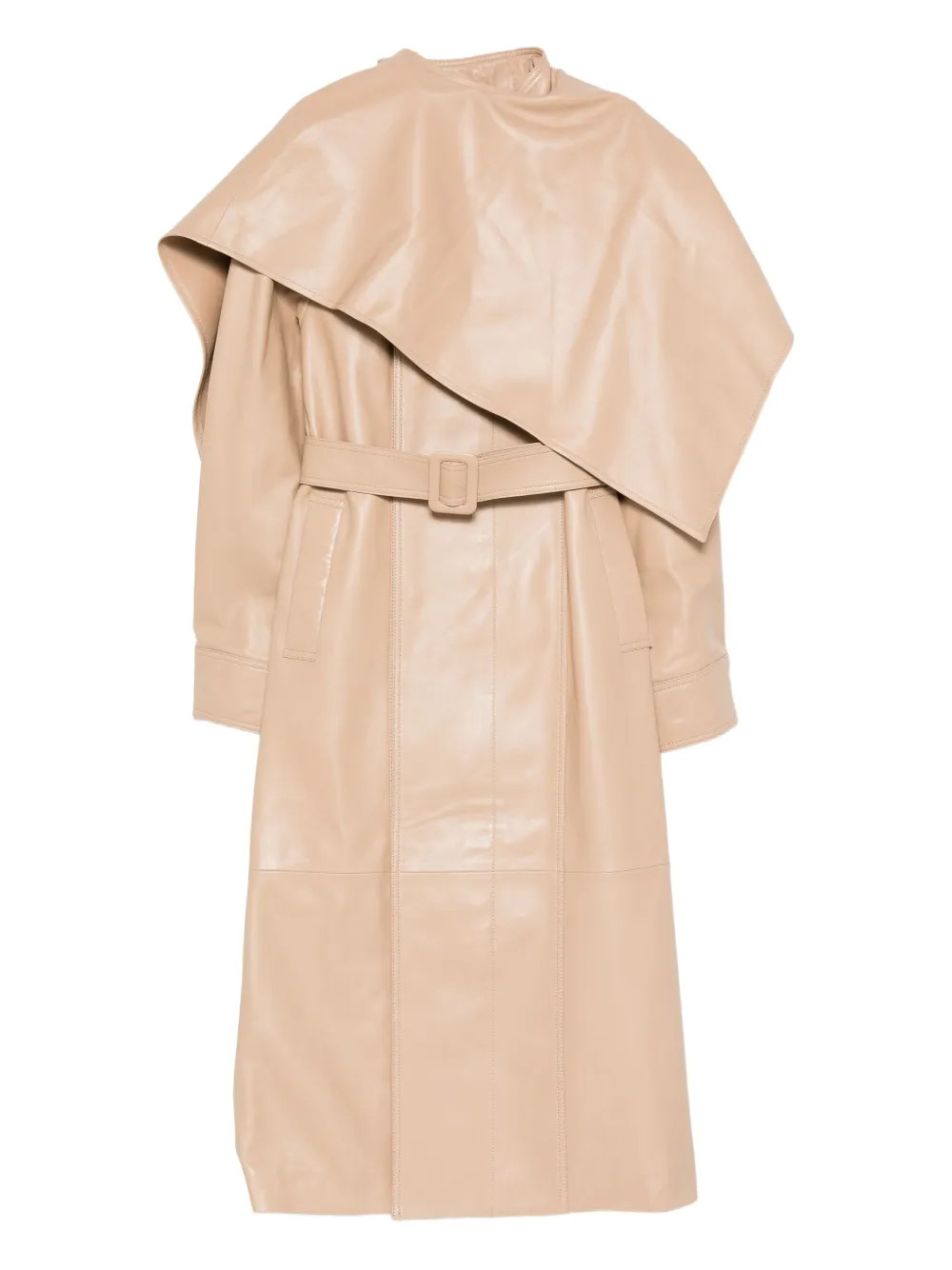 Ducie Nina Leather Coat | Neutrals | FARFETCH | Farfetch Global