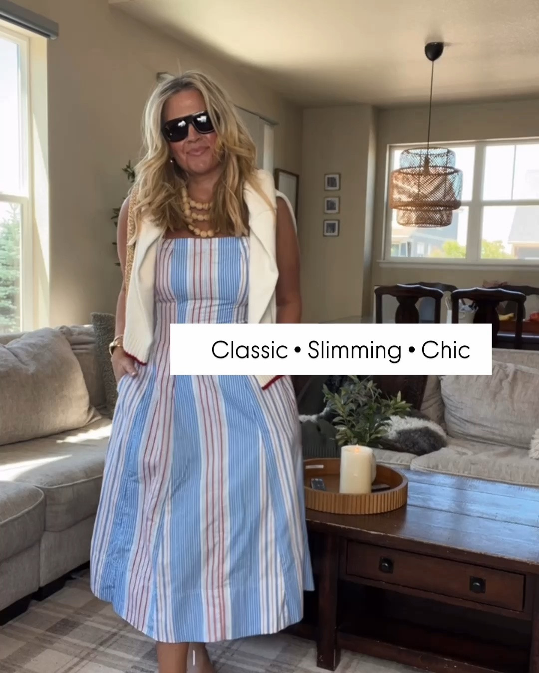 ✨Tap the bell, save and ❤️ for over 40 fashion, midlife style, midsize fashion and luxury looks for less. 

As I was creating these dress breakdowns, I noticed something.

None of these dresses are flattering because the women wearing them are perfect.

They’re flattering because the dresses do the work.

They lift the eye.
They skim instead of cling.
They create balance and shape.

Somewhere along the way, many of us were taught that if an outfit doesn’t look right, our body is the problem.

I don’t believe that.

Bodies change.
Life changes.
Hormones change.

That doesn’t mean we stop deserving to feel beautiful.

The goal isn’t to spend every summer trying to shrink ourselves.

The goal is to find pieces that make getting dressed feel easy again.

Pieces that let us move, breathe, show up, and enjoy our lives without thinking about our belly every five minutes.

You deserve clothes that work for you.

You deserve to feel confident in the body you have today.

You deserve to stop waiting.

Not when you lose weight.
Not when your body changes.

Today. 🤍

👑 Helping you look good, feel good.
— Lindsey Denver

✨ Lift
✨ Skim
✨ Balance

That’s where I’d start.

👑 Helping you look good, feel good.-Lindsey Denver   

Check back daily for belly-friendly style, confidence, and Outfit Physics™.

#LTKOver40 #LTKMidsize #LTKPlusSize

Comment SHOP below to receive a DM with the link to this post on my LTK ⬇ https://liketk.it/6gpkZ

Comment SHOP below to receive a DM with the link to this post on my LTK ⬇ https://liketk.it/6gplA