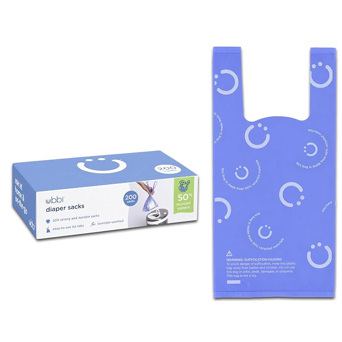 Ubbi Disposable Diaper Sacks, Lavender Scented, Easy-To-Tie Tabs, Diaper Disposal or Pet Waste Ba... | Amazon (US)