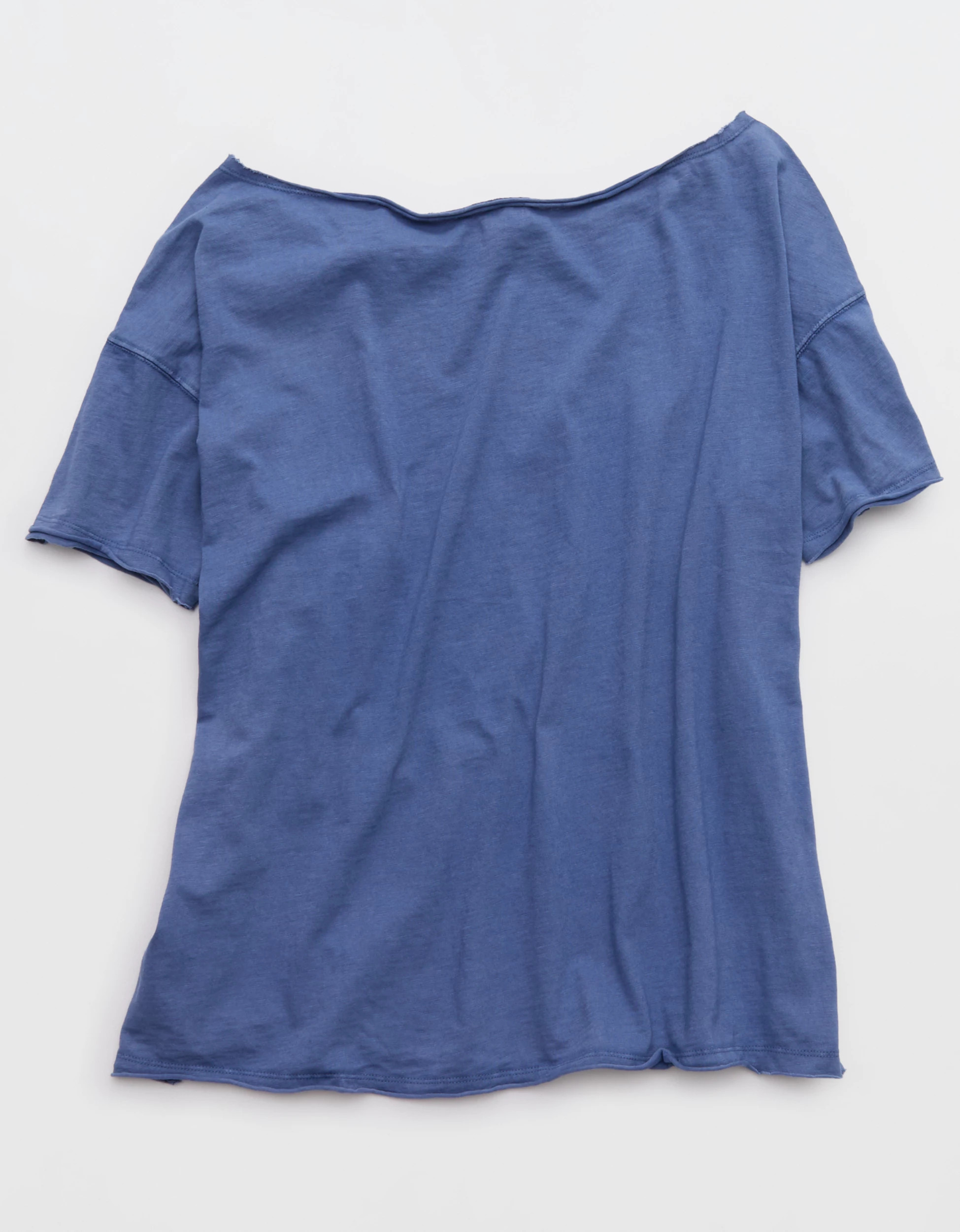 Aerie Off The Shoulder Oversized Boyfriend T-Shirt | Aerie