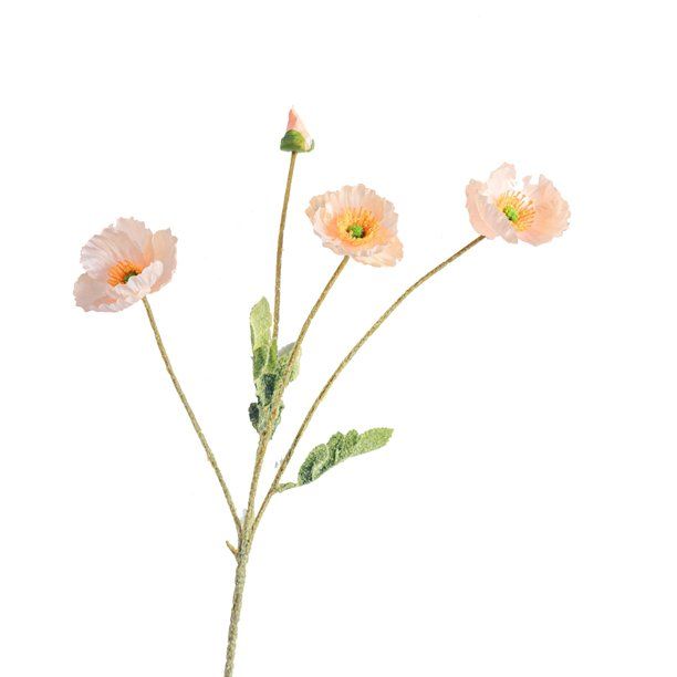 4 Heads Simulated Poppy Flowers, Artificial Silk Flowers Outdoor Faux Fake Wildflowers Multicolor... | Walmart (US)