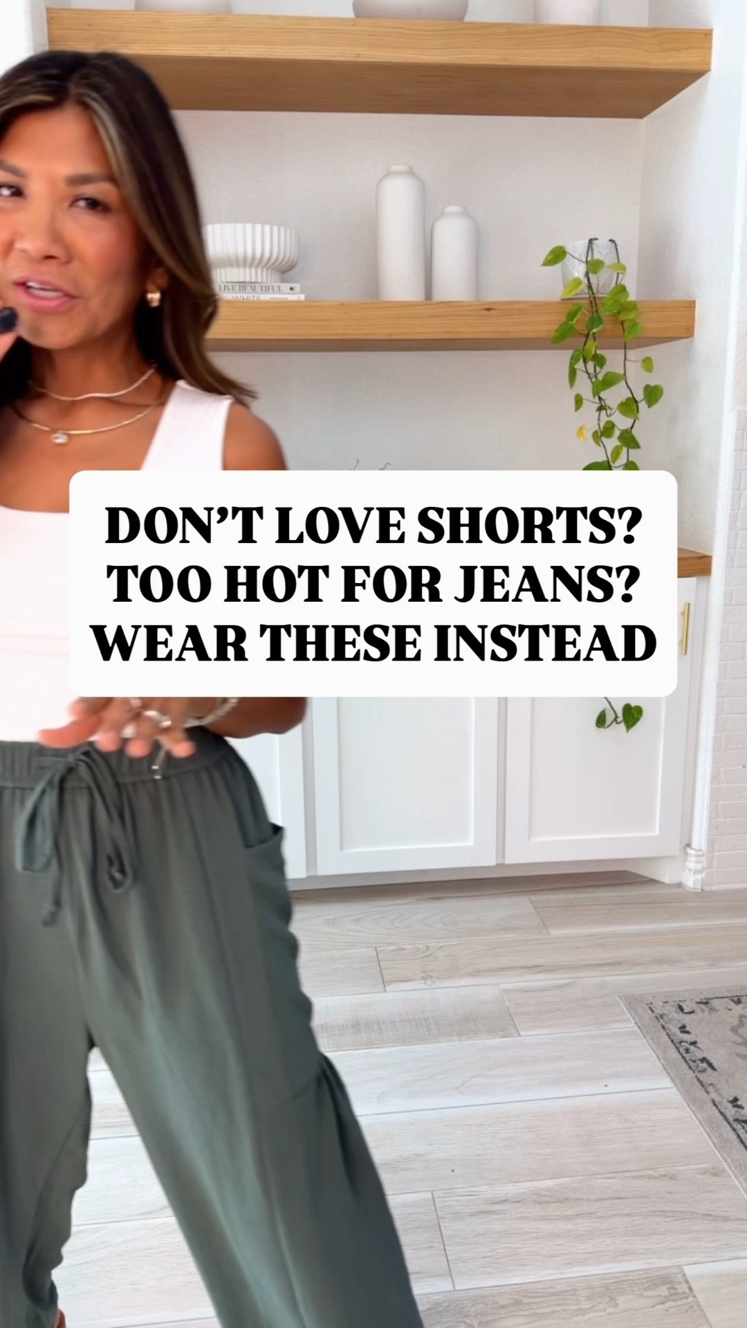 I’m 5’2” 118#ish for reference 
Wearing small in all of these pants tts.See colors below.
All tops are also in size small tts(brand for the built in bra top is ChicMe). 
1st-Green
2nd- Khaki(this is linen).
3rd-blue
Sandals tts.
Accesories are linked
Also great on vacations, travel, airport, everyday, work, teacher, cruise.
Summer outfits, comfy pants, Amazon finds, over 50 style, midlife fashion, petite fashion,midlife women, affordable fashion, fashion over40

#LTKOver40 #LTKPetite #LTKmomlife