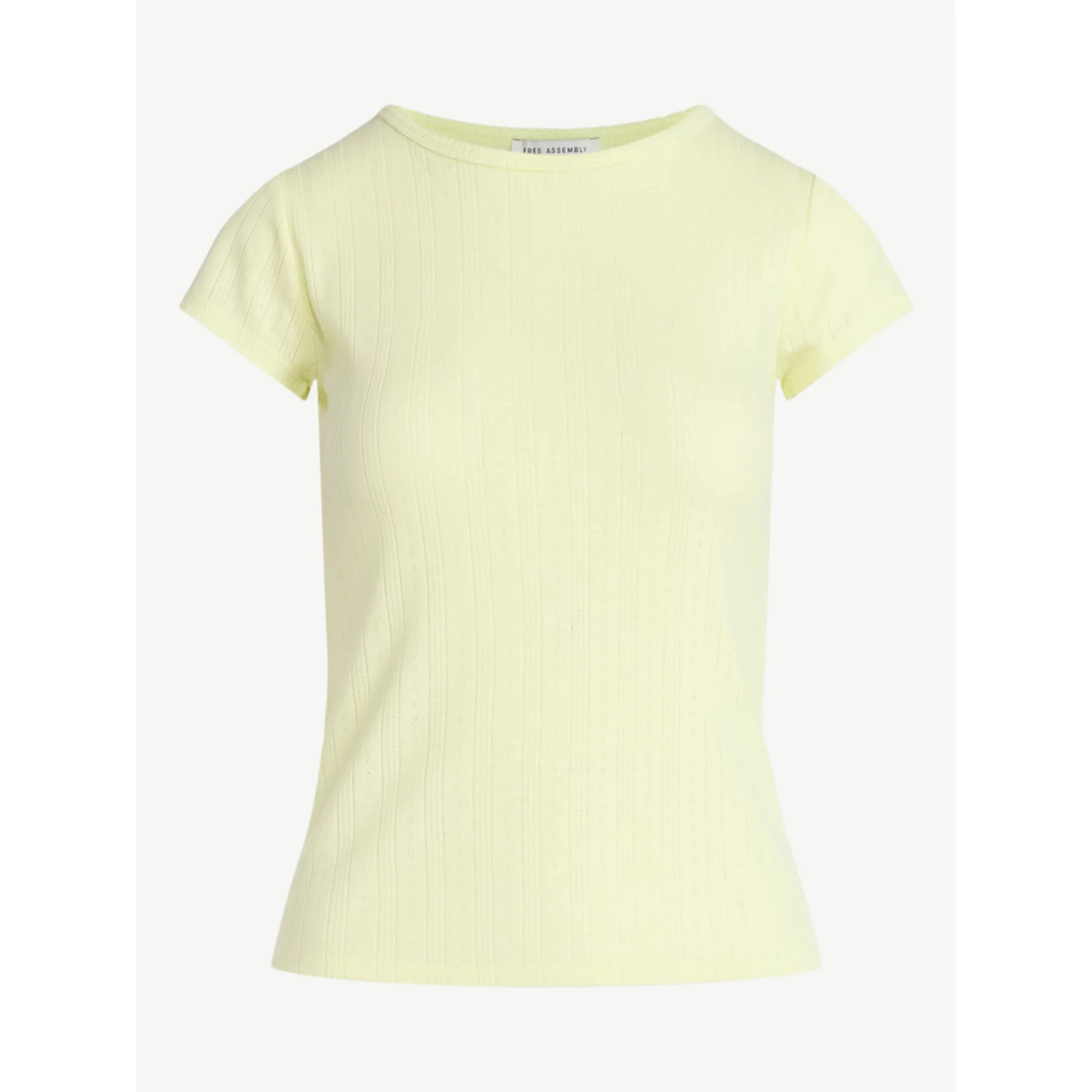 Free Assembly Women's and Women's Plus Pointelle Mini Tee with Short Sleeves, Sizes XS-4X | Walmart (US)