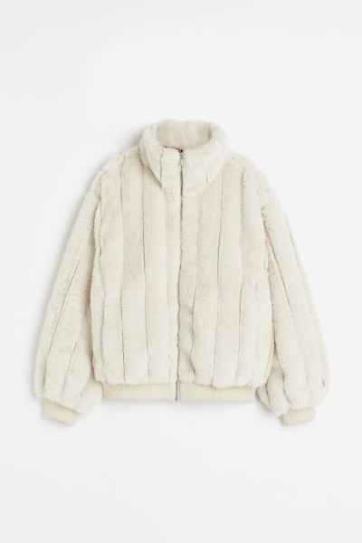 Fluffy Jacket - Light beige - Ladies | H&M US | H&M (US + CA)