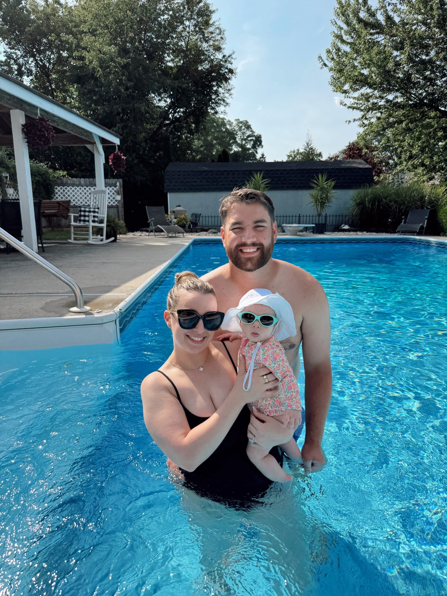 Pool day with my little fam, obsessing over her teeny little bathing suit! 

#LTKSwim #LTKKids #LTKSeasonal
