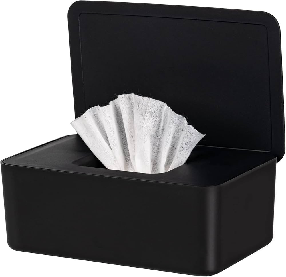 Baby Wipes Dispenser, Wipe Holder for Baby & Adult,Keeps Wet Tissue Fresh, Non-Slip Wipes Case, W... | Amazon (US)